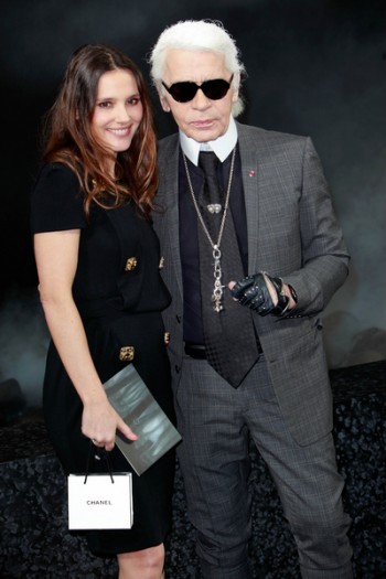Virginie Ledoyen and Karl Lagerfeld